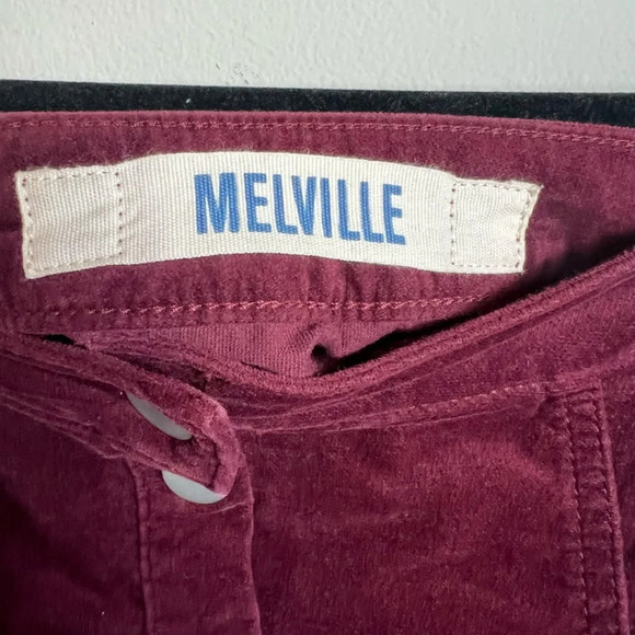 Brandy Melville Velour Snap Front Mini Skirt Burgundy Stretch  Women's Sz Medium - Picture 2 of 8